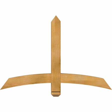 Ekena Millwork Bellingham Rough Sawn Timber Gable Bracket, Western Red Cedar, 48"W x 32"H x 4"D x 4"F, 16/12 Pitch GBW048X32X0404BEL00RWR